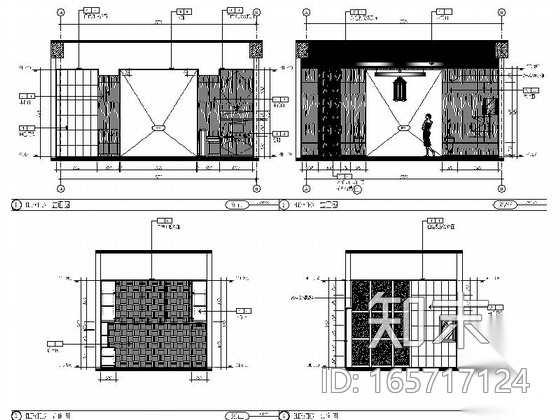 [郑州]朴实原木风格拉面馆室内CAD施工图（含实景效果...施工图下载【ID:165717124】