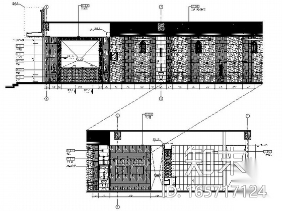 [郑州]朴实原木风格拉面馆室内CAD施工图（含实景效果...施工图下载【ID:165717124】