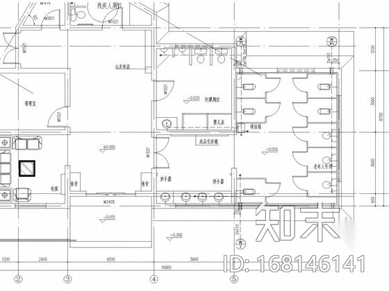 [山东]旅游景区大型水冲公厕水施工图（消防设计）施工图下载【ID:168146141】