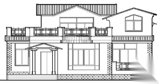 某二层别墅建筑施工图施工图下载【ID:149922134】