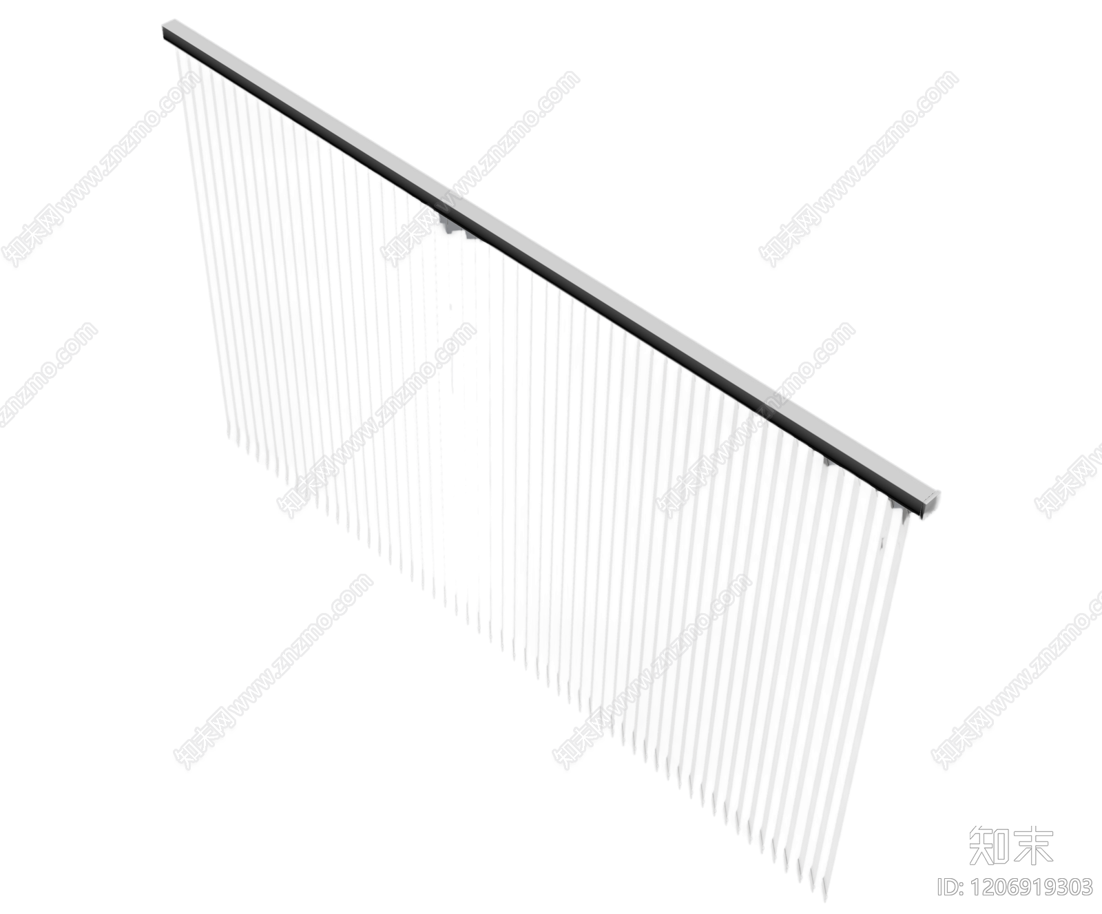 垂直百叶帘组件3D模型下载【ID:1206919303】
