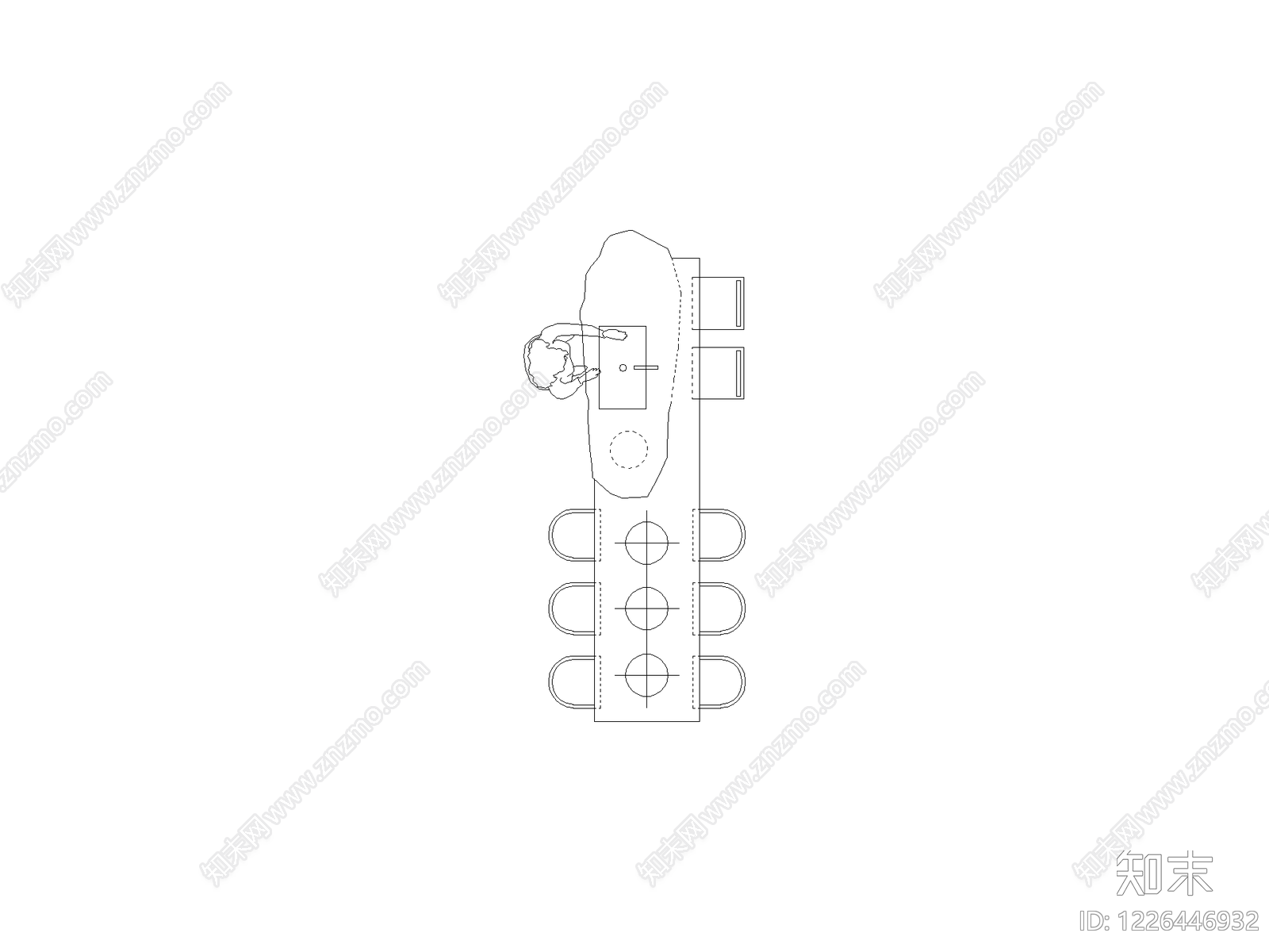 现代桌子CAD图纸