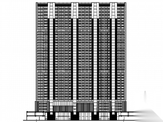 [北京]40层超高层商住楼建筑施工图cad施工图下载【ID:165394182】