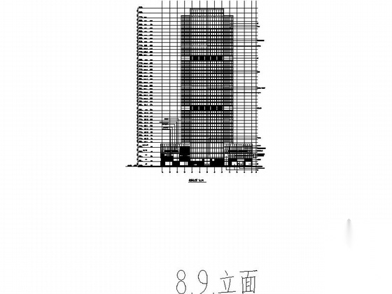 [北京]40层超高层商住楼建筑施工图cad施工图下载【ID:165394182】