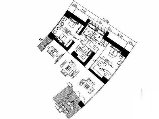 [北京]40层超高层商住楼建筑施工图cad施工图下载【ID:165394182】