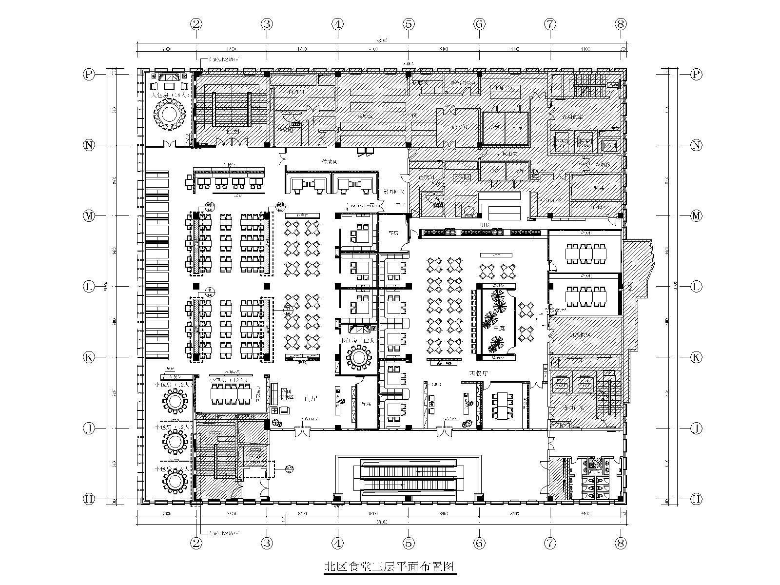 某大学食堂CAD施工图_效果图_水电施工图下载【ID:160712140】