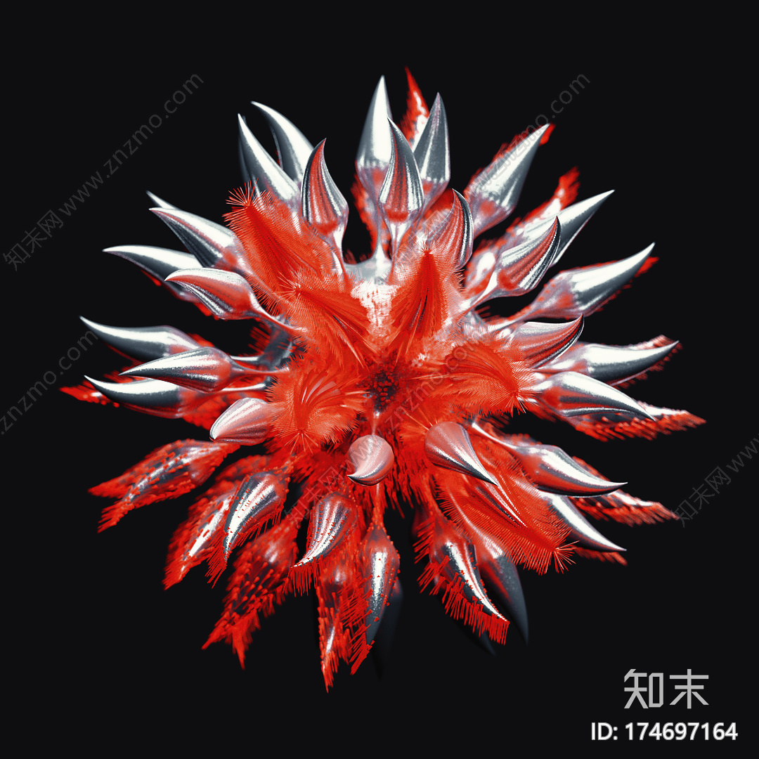 炫彩蓬勃发展C4D动画工程文件分享CG模型下载下载【ID:174697164】