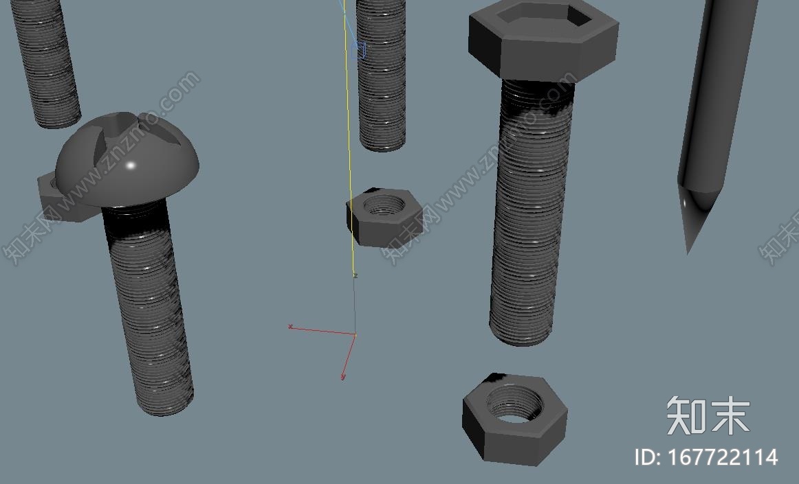 螺丝钉子三维模型CG模型下载【ID:167722114】