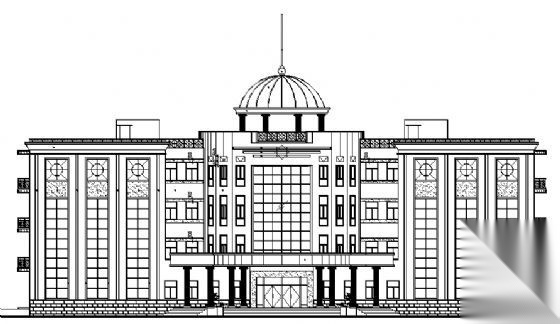 某四层住宅小区会所建筑施工图施工图下载【ID:151660186】