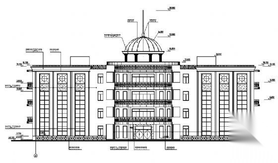 某四层住宅小区会所建筑施工图cad施工图下载【ID:151660186】