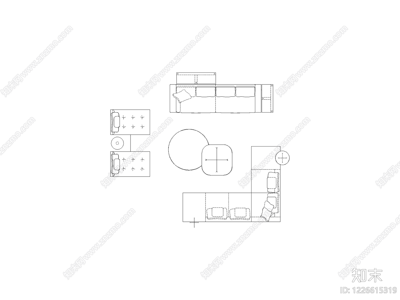 沙发CAD图纸