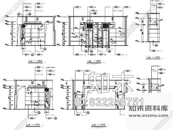 图块/节点住户电梯厅详图cad施工图下载【ID:832248751】
