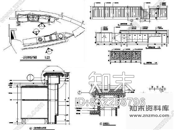 图块/节点酒店咖啡吧台详图施工图下载【ID:832258796】