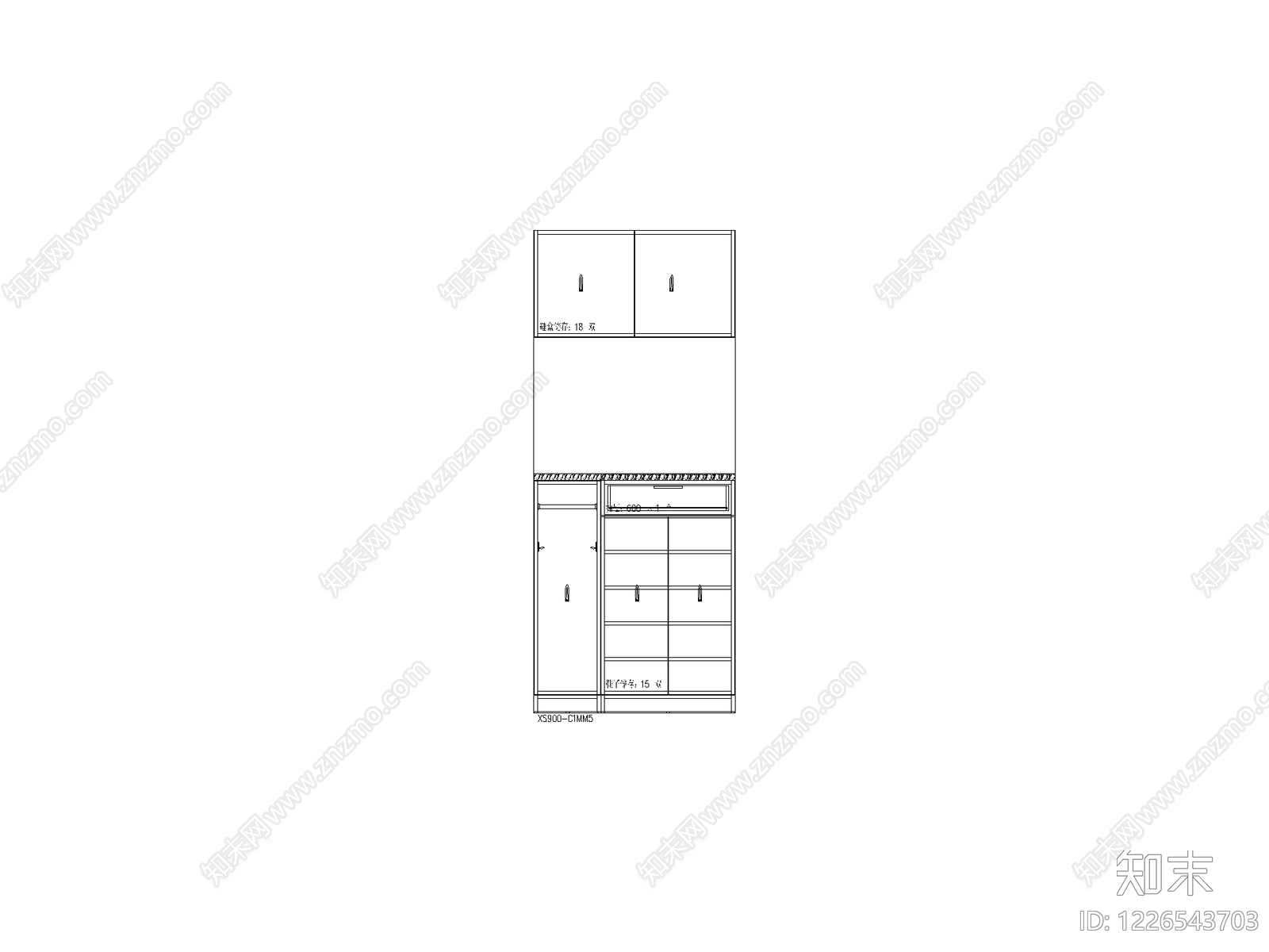 柜子cad施工图下载【ID:1226543703】
