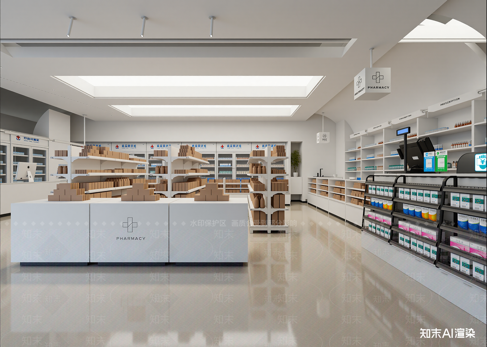现代药店3D模型下载【ID:1214793358】