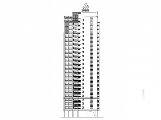 [深圳]二十四层高层商住楼建筑施工图施工图下载【ID:165924145】