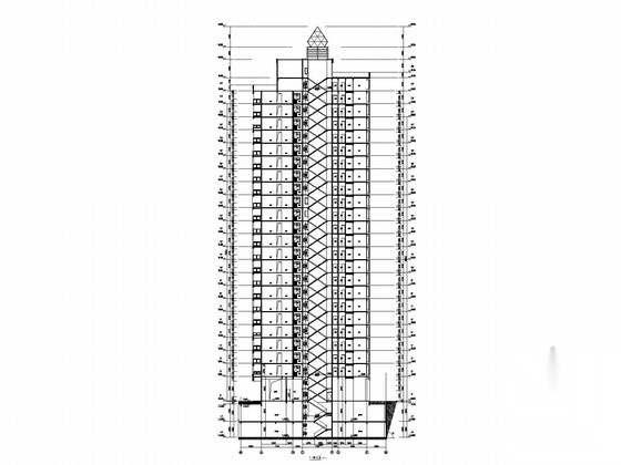 [深圳]二十四层高层商住楼建筑施工图施工图下载【ID:165924145】