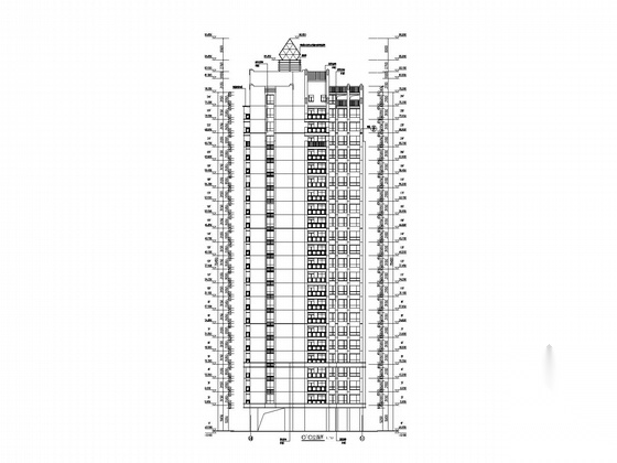 [深圳]二十四层高层商住楼建筑施工图施工图下载【ID:165924145】