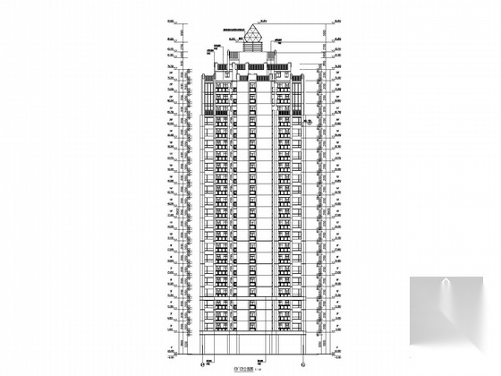 [深圳]二十四层高层商住楼建筑施工图施工图下载【ID:165924145】