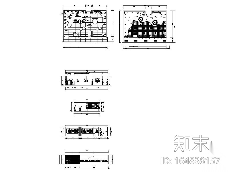 某艺术与设计系作品展览馆设计图cad施工图下载【ID:164838157】