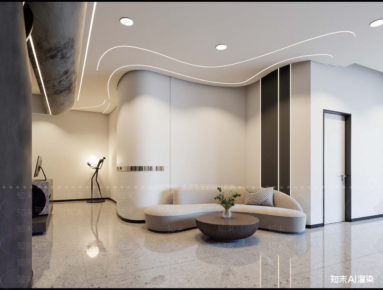 现代家居客厅3D模型下载【ID:1221487121】