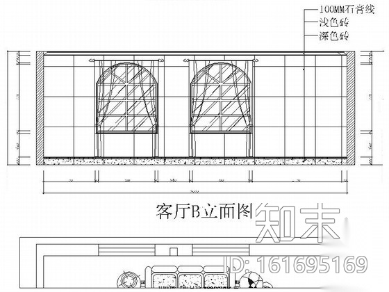 [广东]原创设计豪华欧式风格陶瓷展厅装修施工图（含效果...cad施工图下载【ID:161695169】