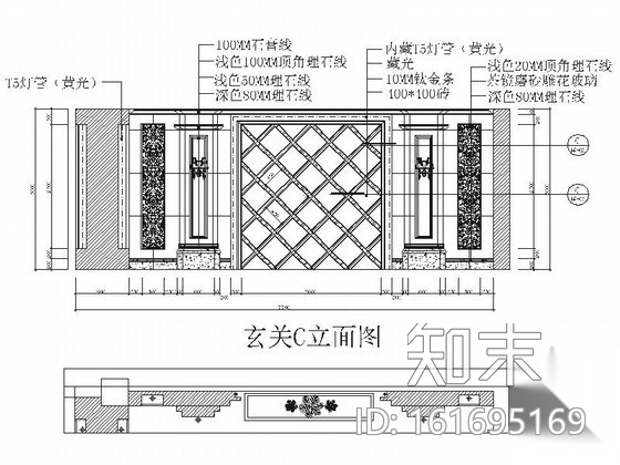 [广东]原创设计豪华欧式风格陶瓷展厅装修施工图（含效果...cad施工图下载【ID:161695169】