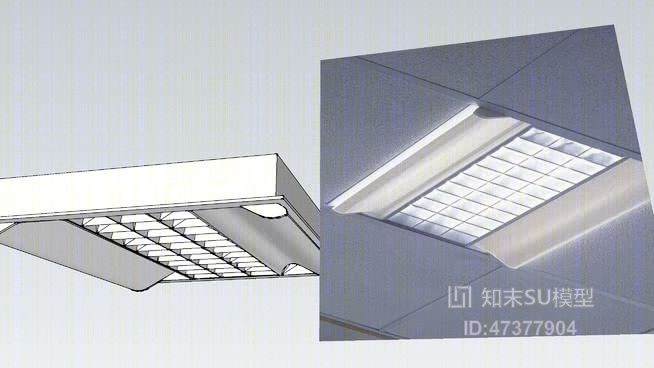 格柵燈 草圖大師模型