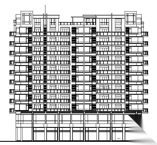 航运新村高层住宅建筑设计cad施工图下载【ID:149850182】