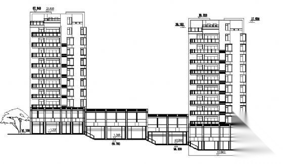 航运新村高层住宅建筑设计cad施工图下载【ID:149850182】