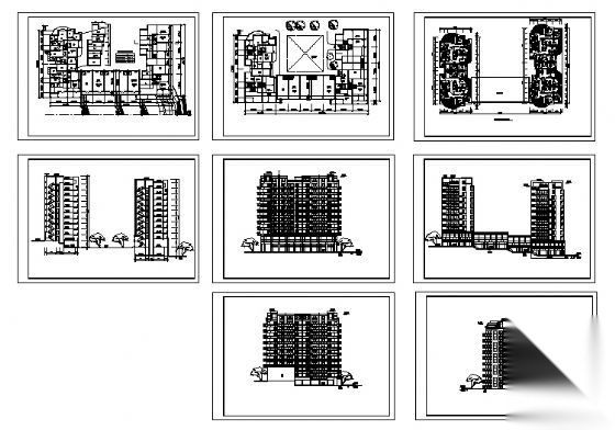 航运新村高层住宅建筑设计cad施工图下载【ID:149850182】