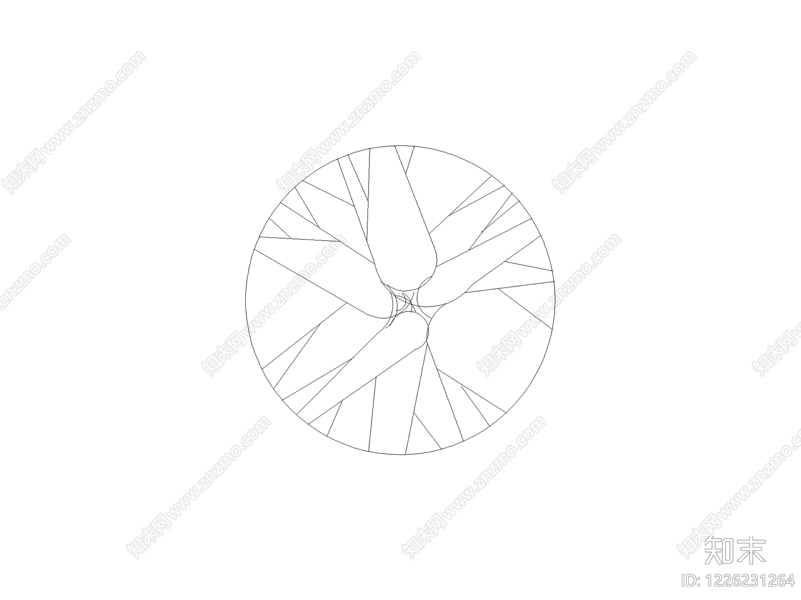 现代灌木种植CAD图纸