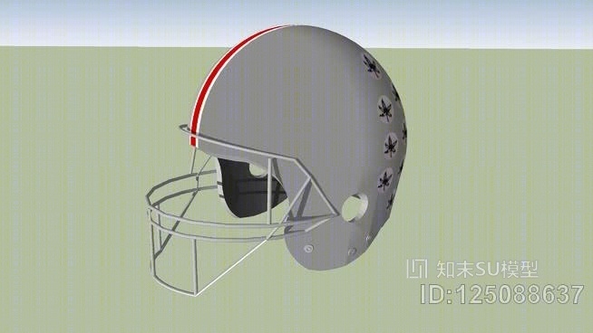俄亥俄州七叶树橄榄球头盔SU模型下载【ID:125088637】