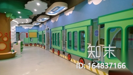 [深圳]造型活泼可爱吸引人的早教培训中心（含效果图）cad施工图下载【ID:164837166】