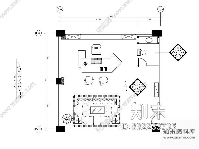 图块/节点办公室详图cad施工图下载【ID:832233735】