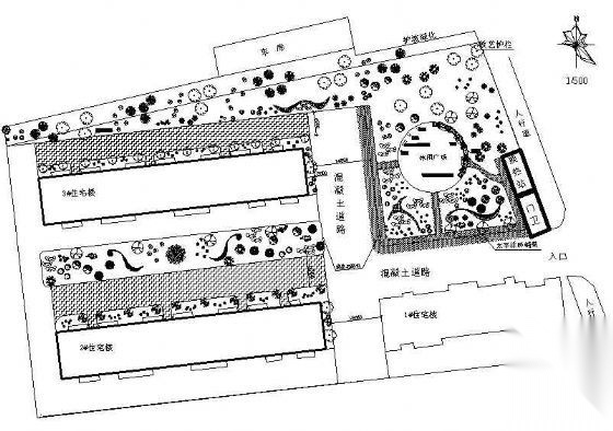 某住宅小区绿化平面图施工图下载【ID:161120141】