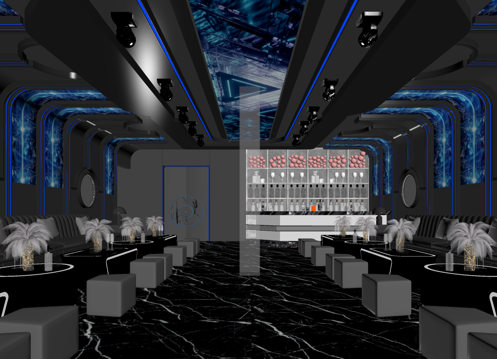 现代酒吧3D模型下载【ID:1214325962】
