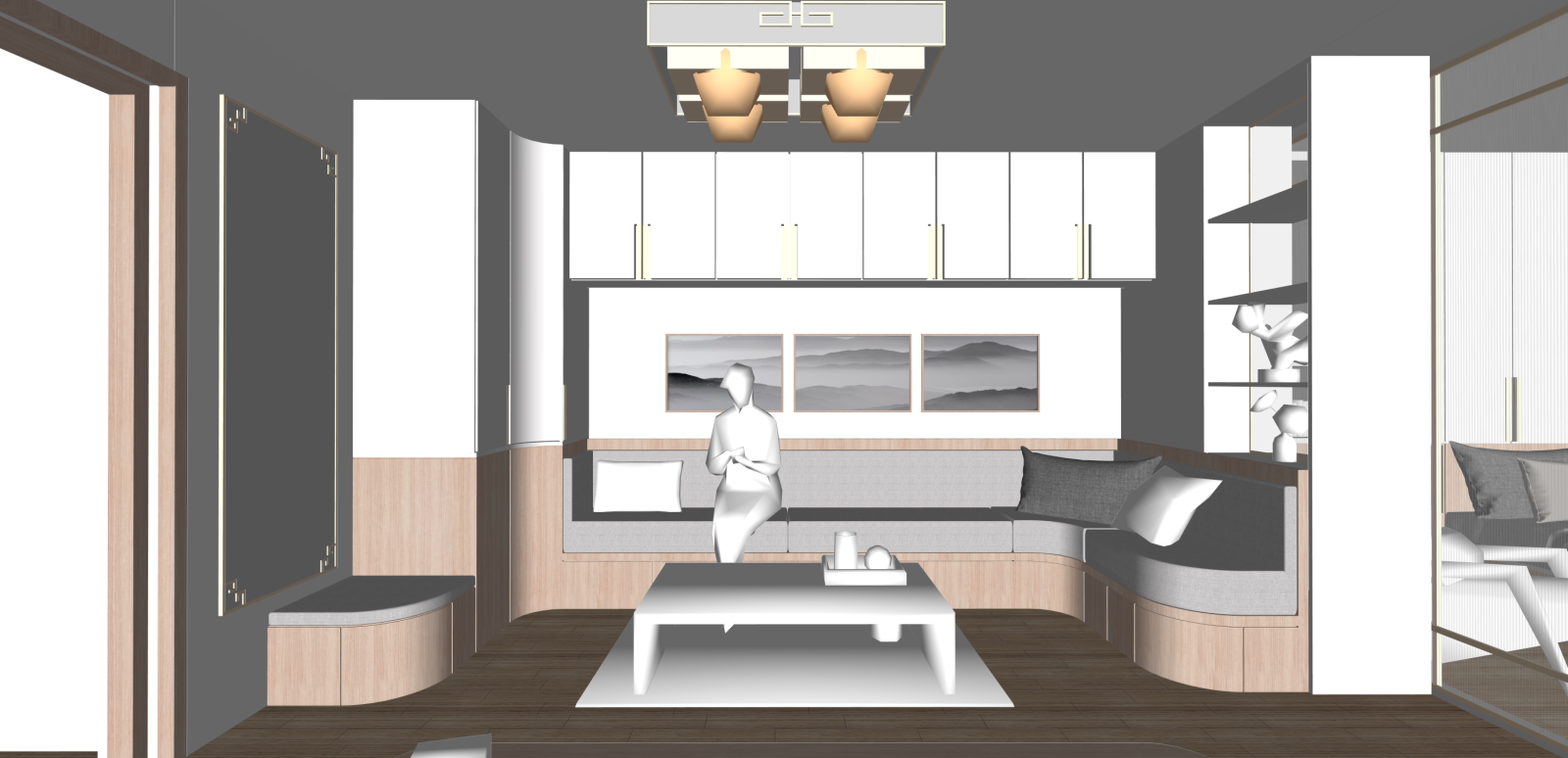 简约家居卧室SU模型下载【ID:1216050219】