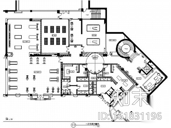 [乌鲁木齐]首家典雅欧式风格休闲会所室内装修施工图（含...cad施工图下载【ID:161831196】