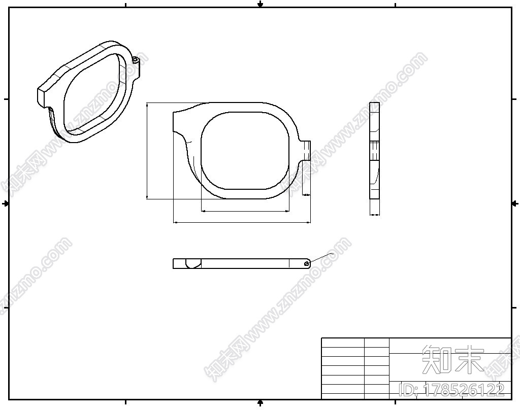 粗边框眼镜3d打印模型下载【ID:178526122】