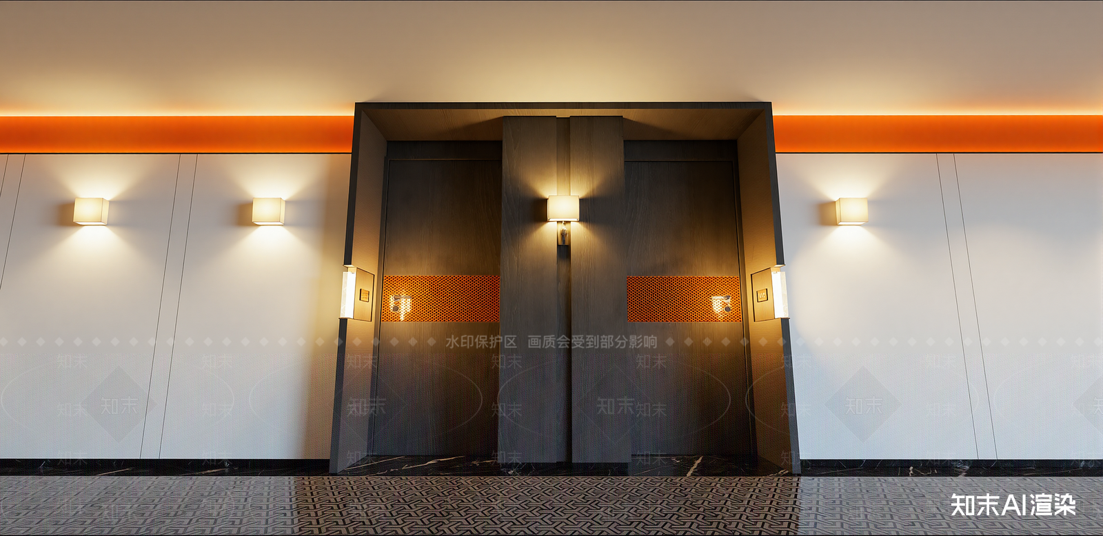 复古酒店走廊SU模型下载【ID:1216080605】