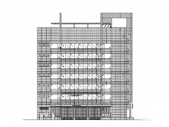 国外某医院十一层传染病大楼建筑施工图cad施工图下载【ID:166429199】