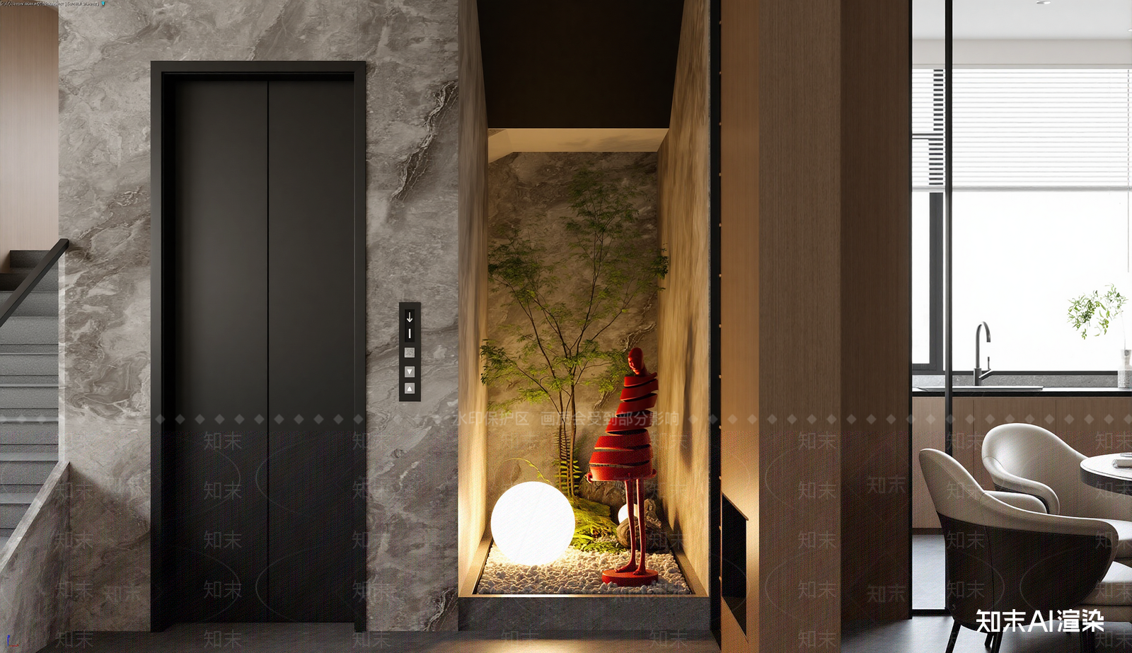 现代玄关3D模型下载【ID:1221659699】