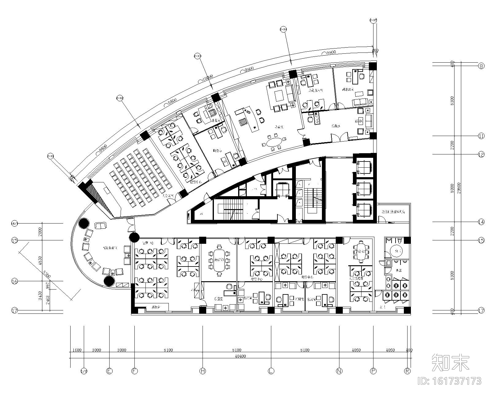 山东鹏宇实业办公空间装修CAD施工图施工图下载【ID:161737173】