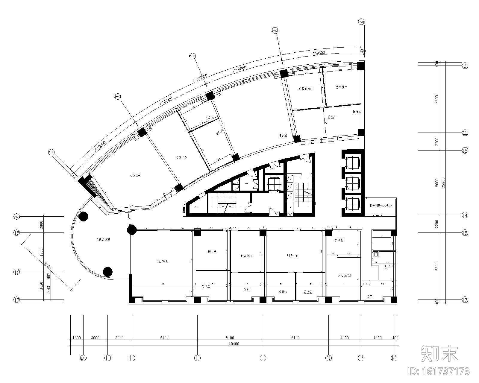 山东鹏宇实业办公空间装修CAD施工图施工图下载【ID:161737173】