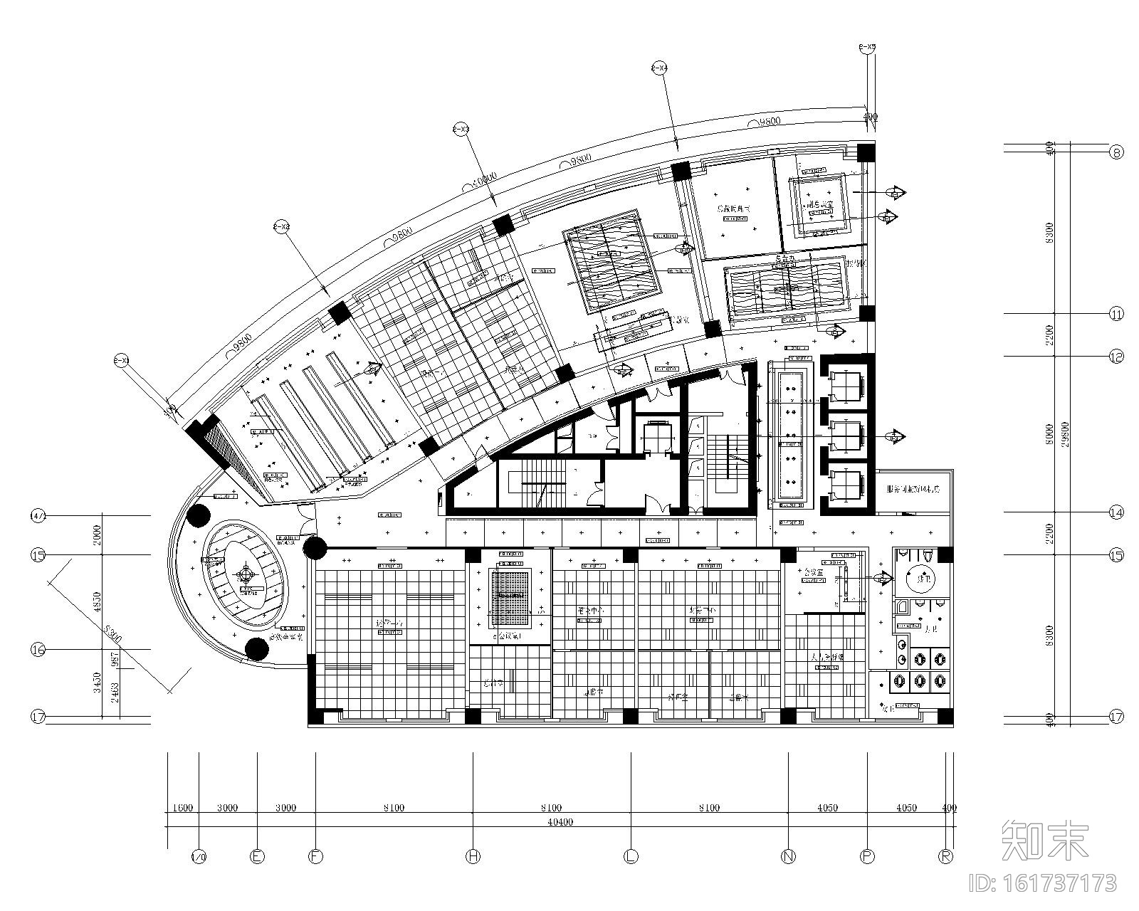 山东鹏宇实业办公空间装修CAD施工图施工图下载【ID:161737173】