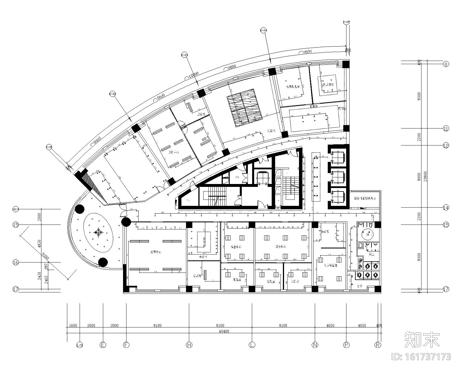 山东鹏宇实业办公空间装修CAD施工图施工图下载【ID:161737173】