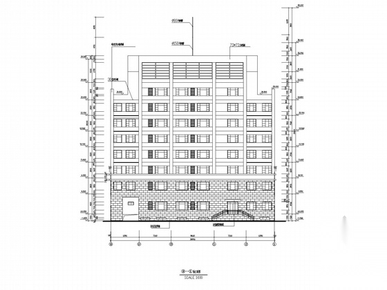 [广东]九层行政办公楼建筑施工图cad施工图下载【ID:167232149】