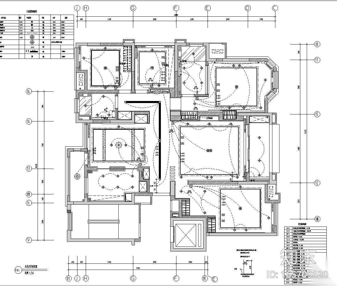 [安徽]华地紫园501户型样板房室内施工图设计（CAD+实景...cad施工图下载【ID:165709120】