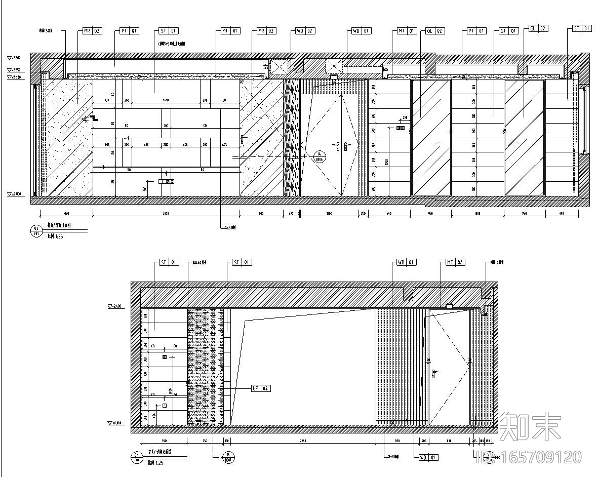 [安徽]华地紫园501户型样板房室内施工图设计（CAD+实景...cad施工图下载【ID:165709120】